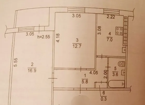 2-к. квартира, 48м², 3/9 эт. Донецк