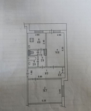 2-к. квартира, 59м², 8/9 эт. Донецк