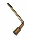 Ключ баллонный Г-образный 17 мм, изогнутый, с монтажной лопаткой, оцинкованный, СССР. Макеевка ДНР