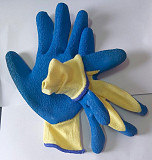 Перчатки, стекольщика, хб, с рельефным латексным натуральным покрытием, 13 класс Донецк ДНР